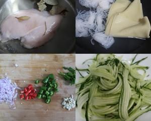 低脂低卡凉拌魔芋鸡丝的做法 步骤2