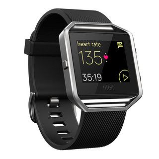 fitbitblaze智能手表40mm黑色硅胶表带（ECG、GPS）