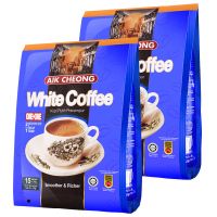 馬來西亞原裝進口 AIKCHEONG益昌二合一無蔗糖速溶白咖啡粉450g*2袋