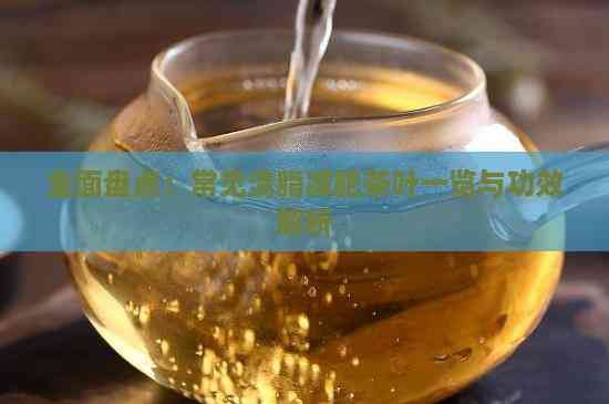 全面盤點：常見清脂減肥茶葉一覽與功效解析
