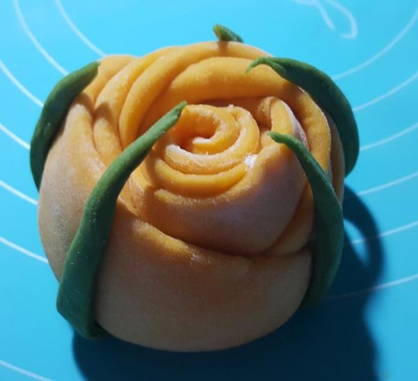 玫瑰馒头（素食）的做法