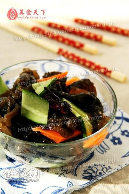 排毒养颜菜-凉拌黄瓜木耳