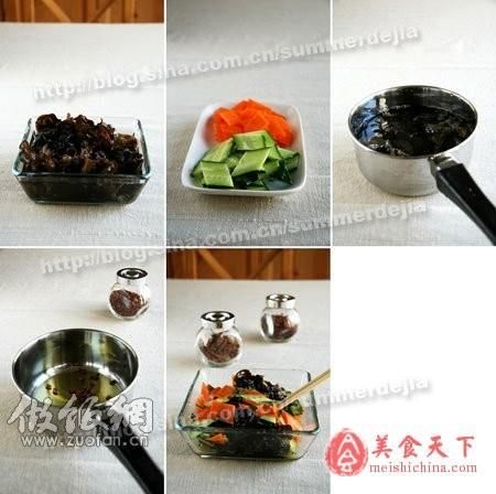 排毒养颜菜-凉拌黄瓜木耳