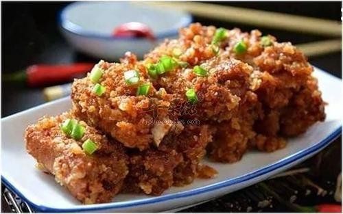 香菜粉蒸土豆排骨---滋陰補(bǔ)血降血壓