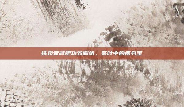 鐵觀音減肥功效解析，茶葉中的瘦身寶