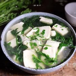 野芹菜葉豆腐湯的做法[圖]