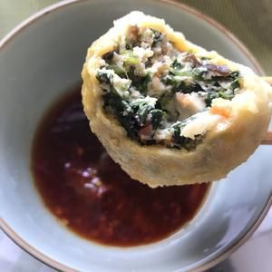 低卡饮食粗粮细作·玉米面菜团的做法 步骤9
