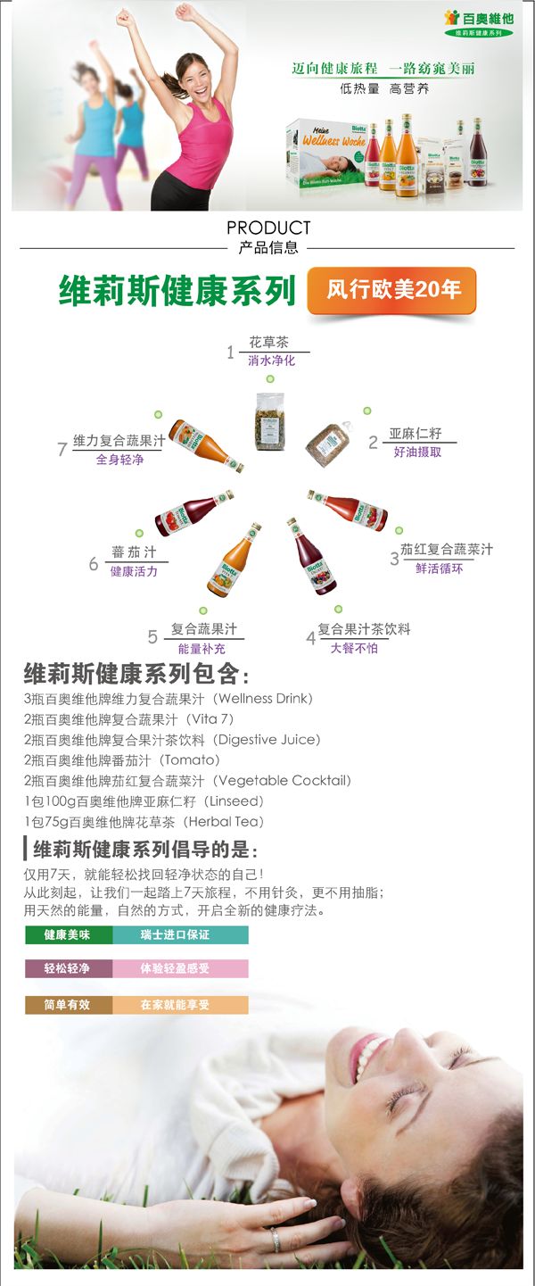 克麗緹娜百奧維他維力思健康套組(維莉斯套組)產(chǎn)品說明一