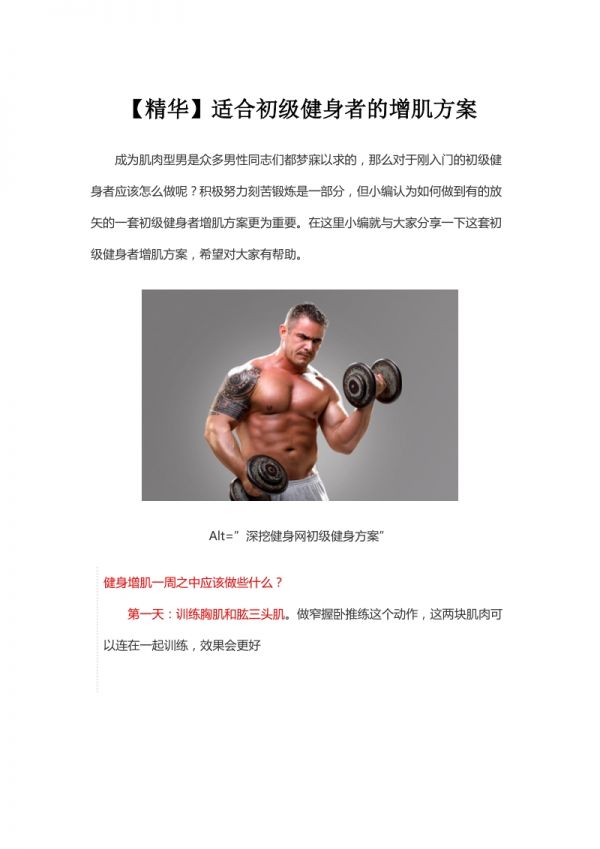 初级健身者增肌方案.doc_第1页