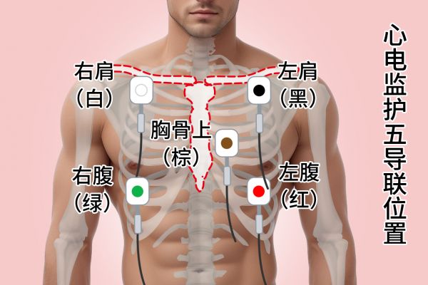 心电监护五导联的具体位置图