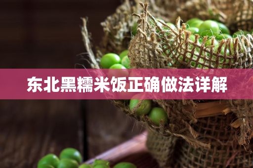 东北黑糯米饭正确做法详解