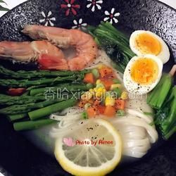 高湯鮮蝦蔬菜面的做法[圖]