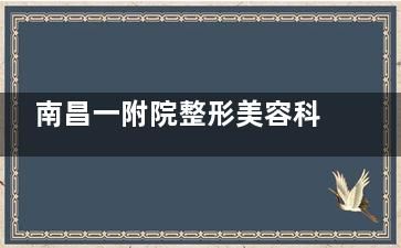 南昌一附院整形美容科2025价格表大公开!双眼皮-隆鼻-隆胸-吸脂-填充等项目价目明细一览