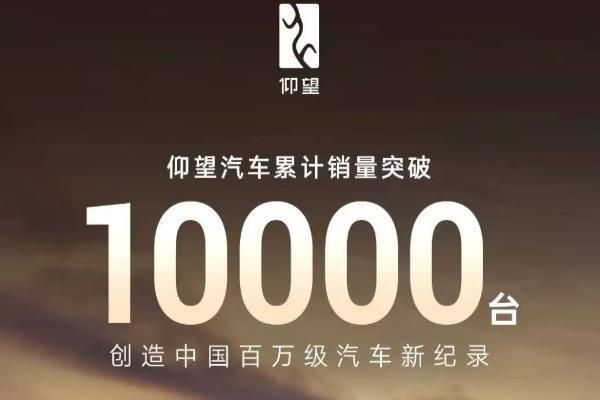 仰望汽车累计销量突破10000台