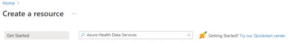 Azure 搜索服务和市场文本框的屏幕截图。