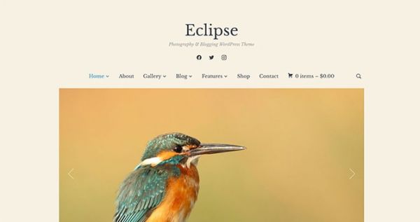Eclipse WordPress 摄影和个人博客主题
