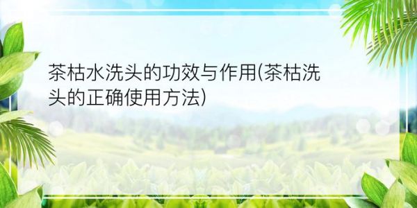 茶枯水洗头的功效与作用(茶枯洗头的正确使用方法)