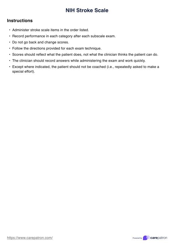 NIH Stroke Scale