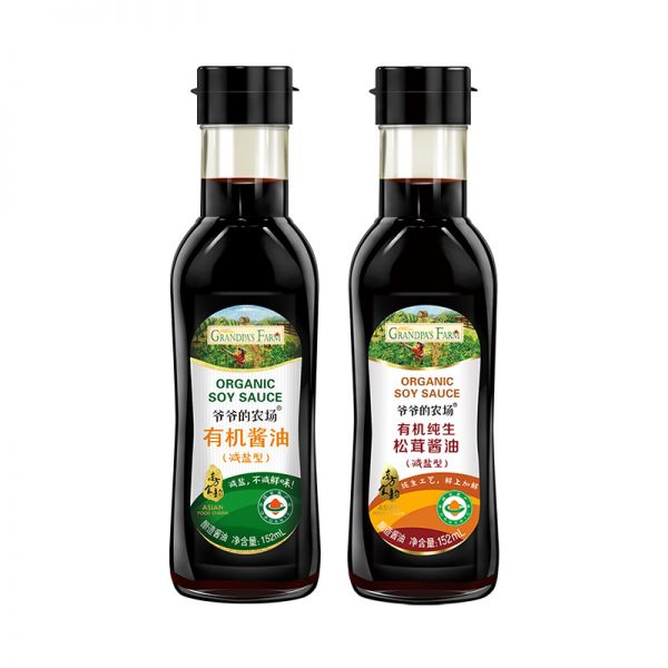 爷爷的农场有机酱油无添加儿童专用调味料减盐调味料送宝宝辅食谱