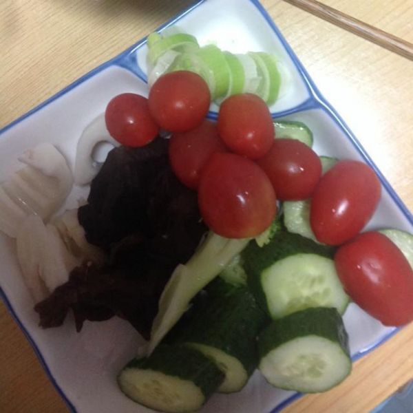 我的素食水果蔬菜餐的做法
