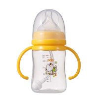 日康宽口有柄自动奶瓶(180ml.PP)RK-3131【白色】