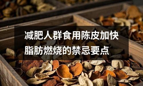 减肥人群食用陈皮加快脂肪燃烧的禁忌要点