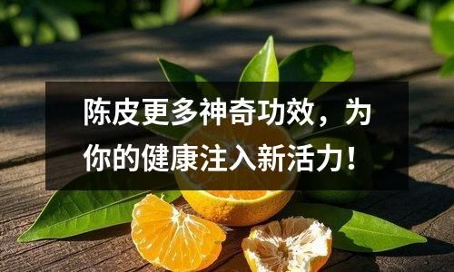 陈皮更多神奇功效，为你的健康注入新活力！