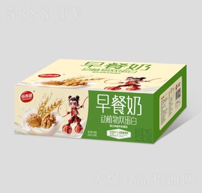 恒养道早餐奶动植物双蛋白复合蛋白饮品200mlX24瓶