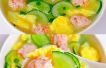 低卡飽腹、鮮美又爽口的黃瓜蝦滑湯，減脂必備