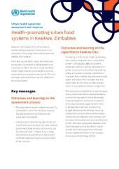 Urban health capacities assessment and response: health-promoting urban food systems in Kwekwe, Zimbabwe