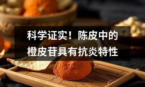 科學(xué)證實！陳皮中的橙皮苷具有抗炎特性