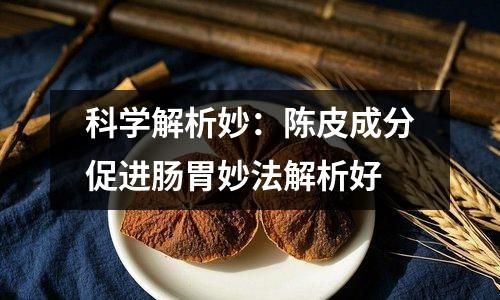 科學(xué)解析妙：陳皮成分促進(jìn)腸胃妙法解析好