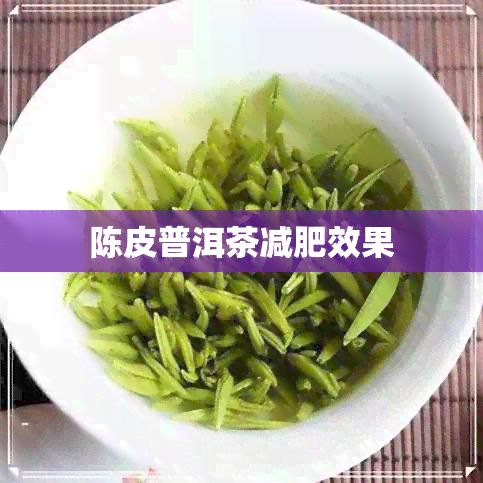 陳皮普洱茶減肥效果