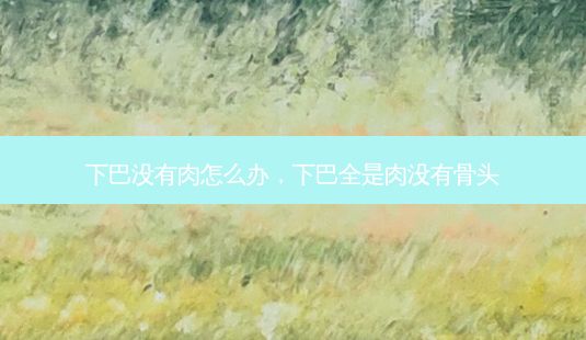 下巴没有肉怎么办，下巴全是肉没有骨头-第1张图片-一诺整形网