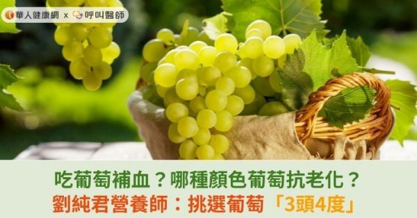 葡萄補(bǔ)血、助減重！黑、紫、紅、綠葡萄不同顏色，功效大不同