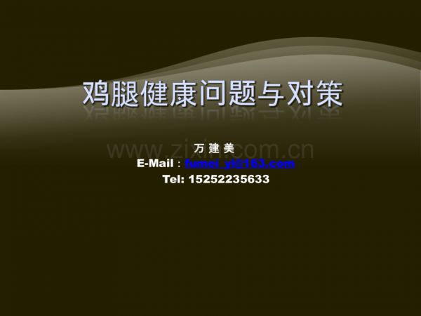 雞腿健康問題與對策PPT課件.pptx_第1頁