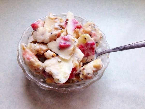 自制水果炒酸奶的做法