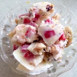 自制水果炒酸奶的做法 步驟7