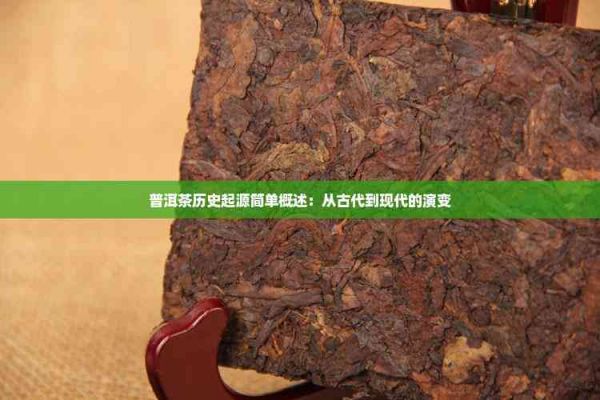 普洱茶歷史起源簡單概述：從古代到現(xiàn)代的演變
