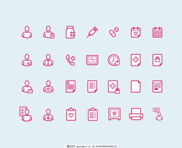 28个免费矢量健康图标