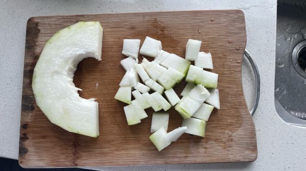 冬瓜与北豆腐的食材特写