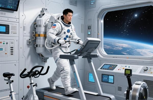 中国空间站太空健身房大揭秘:跑步机、单车、划船机一应俱全!-图1