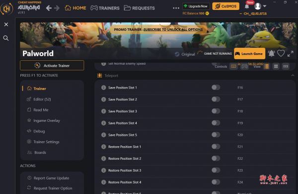幻兽帕鲁九十二项修改器(无限健康/无限耐力) v1.9.1 CHEATHAPPENS版
