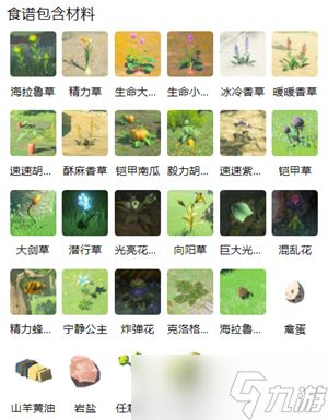 王國(guó)之淚蔬菜煎蛋卷配方介紹