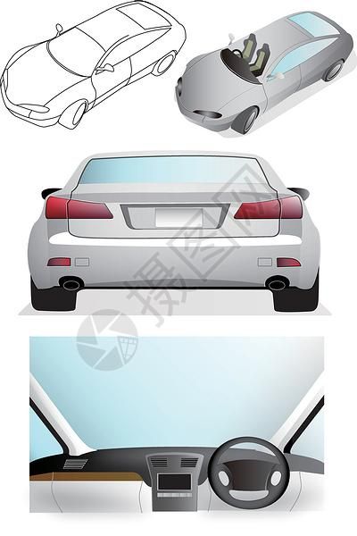 呼啦圈合集汽车插画合集设计图片