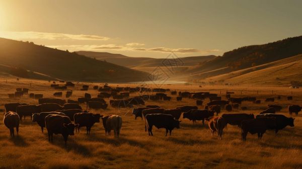 360全景实景场景草原放牧场景背景