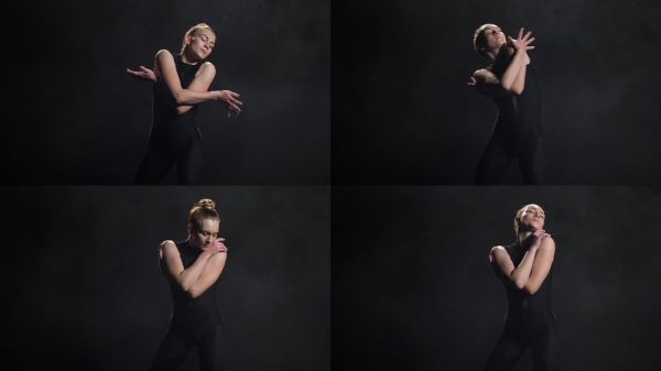 美丽少女艺术家独舞健康美丽舞者