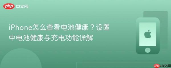 iphone怎么查看电池健康？设置中电池健康与充电功能详解