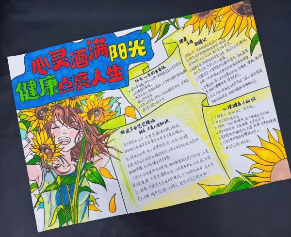 心理健康手抄報擁抱陽光健康成長手抄報手抄報心理健康抖音