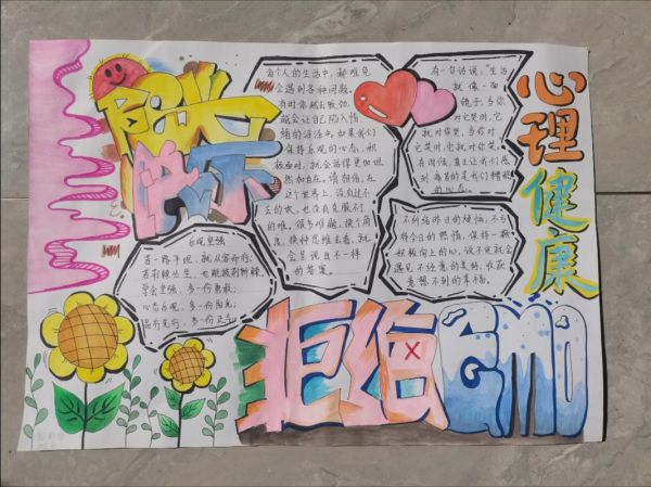 心理健康手抄報手抄報少兒美術(shù)手抄報作業(yè)心理健抖音